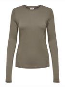 Jacqueline de Yong Jdysuma wool ls o neck top jrs noo taupe