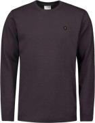 No Excess Pullover crewneck 2 coloured melang aubergine