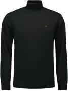 No Excess Pullover rollneck 2 coloured melang black