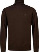 No Excess Pullover rollneck 2 coloured melang brown