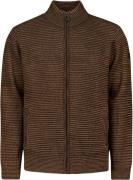 No Excess Cardigan 3 coloured jacquard brown