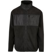 Urban Classics Microfleece jas met contrasterend paneel voor heren