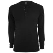 Urban Classics Heren basic henley t-shirt met lange mouwen