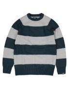 Butcher of Blue Edmund stripe crew truien m2426018