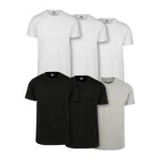 Urban Classics Heren basic t-shirt (set van 6)