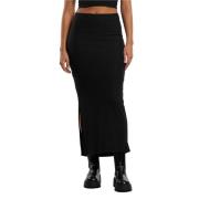 Urban Classics Dames geribbelde maxi rok met hoge split