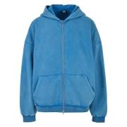 Urban Classics Heren 90's stone wash zwaargewicht full zip hoodie