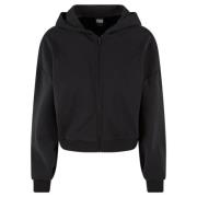 Urban Classics Dames cozy zip cropped hoodie