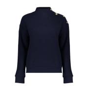 Geisha Sweat with buttons navy