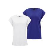 Urban Classics Dames pre-pack verlengd schouder t-shirt (set van 2)