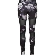 Urban Classics Dames tech flowers mesh insert leggings