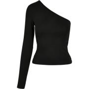 Urban Classics Dames asymmetrische top met lange mouwen