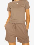 LA Sisters Essential oversized short taupe