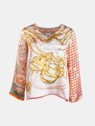 Mucho Gusto ® blouse maldiven oranje kettingprint