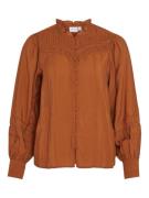 Vila vilenja o-neck shirt 14100918 leather brown