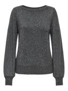 Jacqueline de Yong rue glitter l/s boat pullove knt 15330648 dark grey...