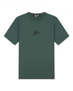 Malelions men striped signature t-shirt mm1-aw24-09 036 dark green