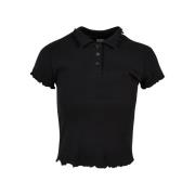 Urban Classics Dames geribd poloshirt