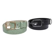 Urban Classics Heren struisvogel synthetisch leren riem (set van 2)