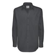 B and C B&c herenshirt met lange mouwen van katoen met scherpe keperst...