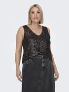 Only Carmakoma Carana s/l v-neck sequins top jrs