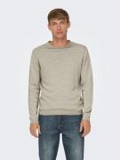 Only & Sons Onstapa reg 12 struc ls crew knit n