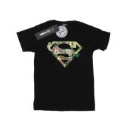 DC Comics Dames supergirl bloemen schild katoenen vriendje t-shirt