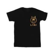 Marvel Avengers Heren loki hoorn logo faux pocket t-shirt