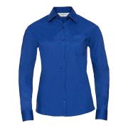 Russell Athletic Dames popeline shirt met lange mouwen