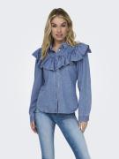 Only Onlindigo ls frill dnm shirt qyt no