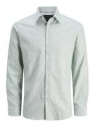 Jack & Jones Jprblabarnes print dobby ls shirt mint