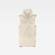 G-Star Fabric mix funnel tank top ecru