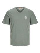 Jack & Jones Jorpalm emb tee ss v-neck dut dessin