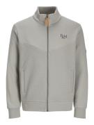 Jack & Jones jprblufrankie sweat zip high neck 12275675 ghost gray