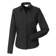 Russell Athletic Dames polycotton slim shirt met lange mouwen