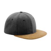 Beechfield Faux suede platte piek snapback cap