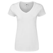 Fruit of the Loom Dames iconic 140 v hals t-shirt