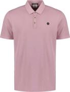 No Excess Polo pique garment dyed mauve