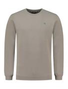 Ballin Amsterdam Trui crewneck chest w23 taupe