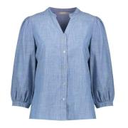 Geisha blouse chambray 53164-70 635 jeansblue