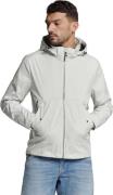 No Excess Jacket mid long hood detachable chalk