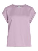 Vila viellette s/s satin top noos 14059563 winsome orchid