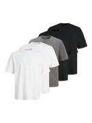 Jack & Jones Heren t-shirt jjhugo ronde hals effen 5-pack