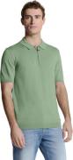 No Excess Pullover short sleeve polo zip soli green