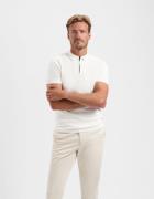 Saint Steve Sonny 231221 10000 white gebreide heren polo