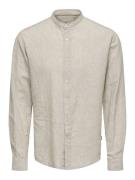 Only & Sons onscaiden life ls solid linen mao n 22019173 chinchilla