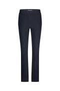 Studio Anneloes anne pinstripe trousers 12521 6911 dark blue/off white
