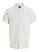 Jack & Jones jorvarenna dobby shirt ss 12271109 cloud dancer