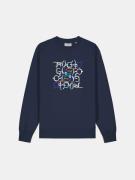 Mucho Gusto ® amsterdam trui blauw met sjaal illustraties