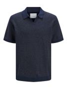 Jack & Jones Jprcceaston knit split neck ss sn navy